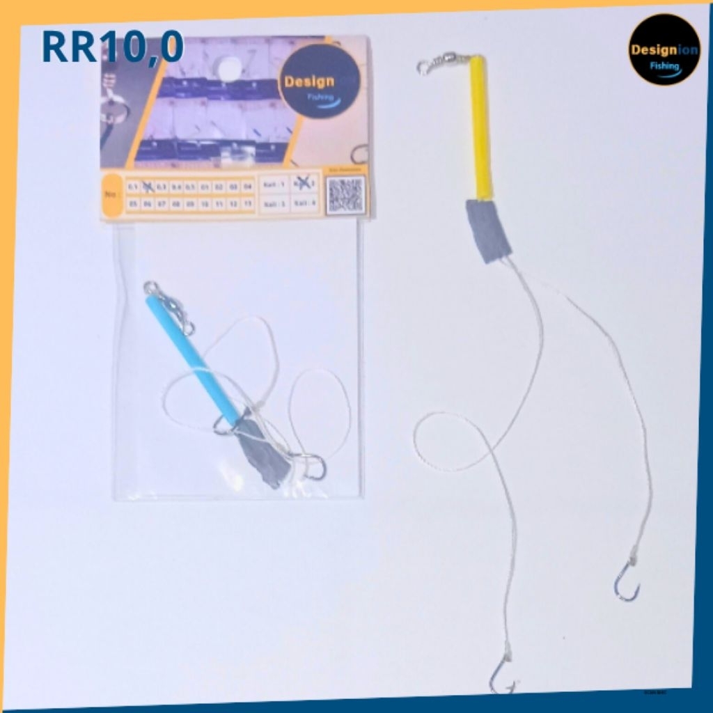 DESIGNION Rangkaian Ikan Kail Kecil Tipe (RR10,0 ) No:0,1/0,2/0,3/0,4/0,5/1/2/3/4/5 Umpan Pancing