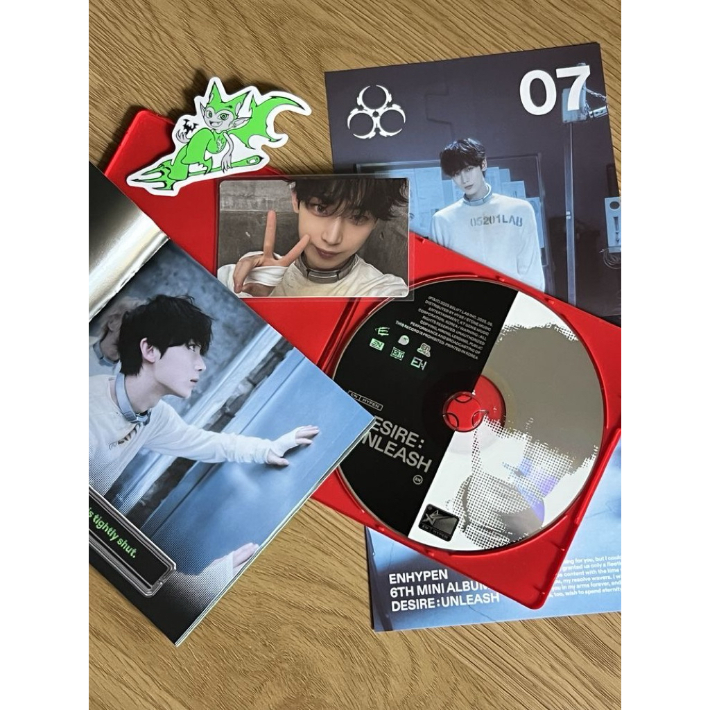 PC SUNOO ENHYPEN OFFICIAL ALBUM ONLY UNSEALED DESIRE UNLEASH ENGENE VER PHOTOCARD ENGVER PEACE TUSPI