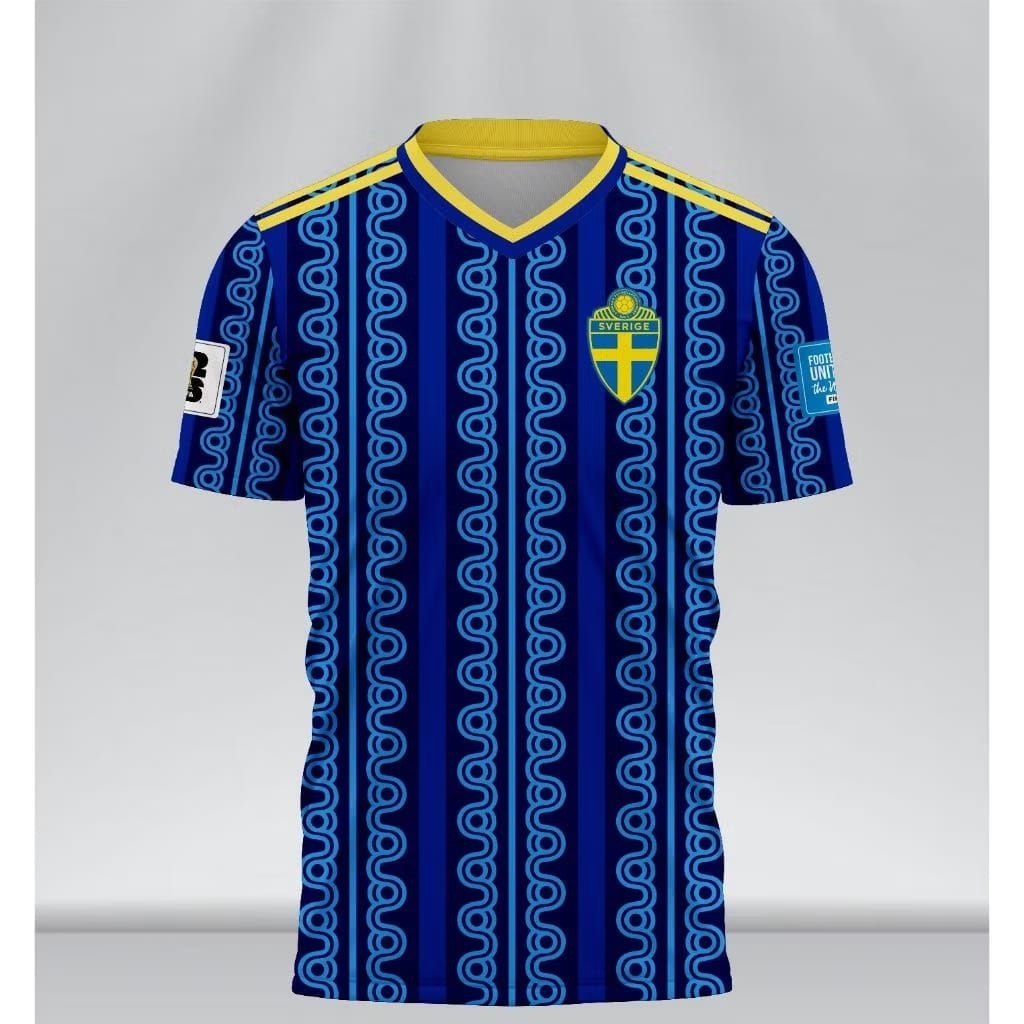 Jersey Swedia home away piala dunia 2026 full printing