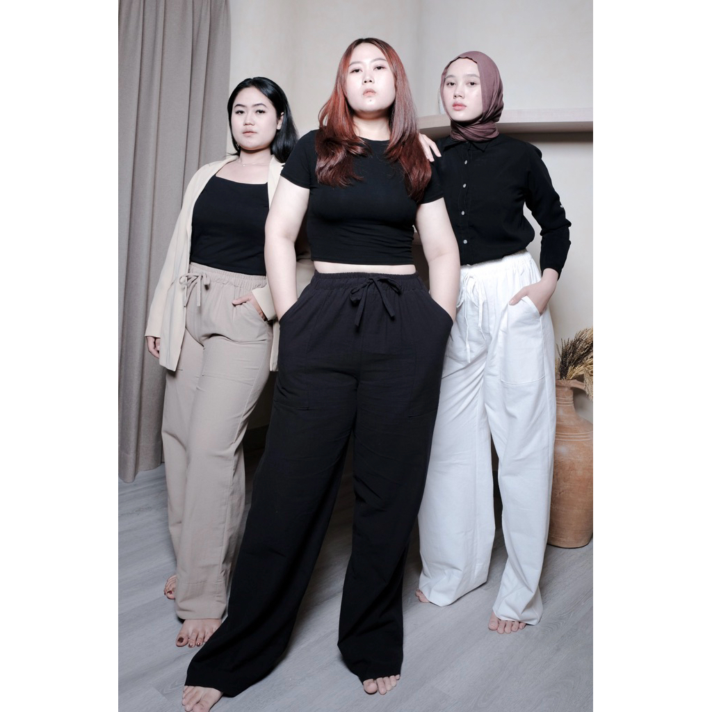 The Indranila Collection | Linen Pants Wanita | Linen Kulot | Celana Linen Wanita | Linen Cullotes P