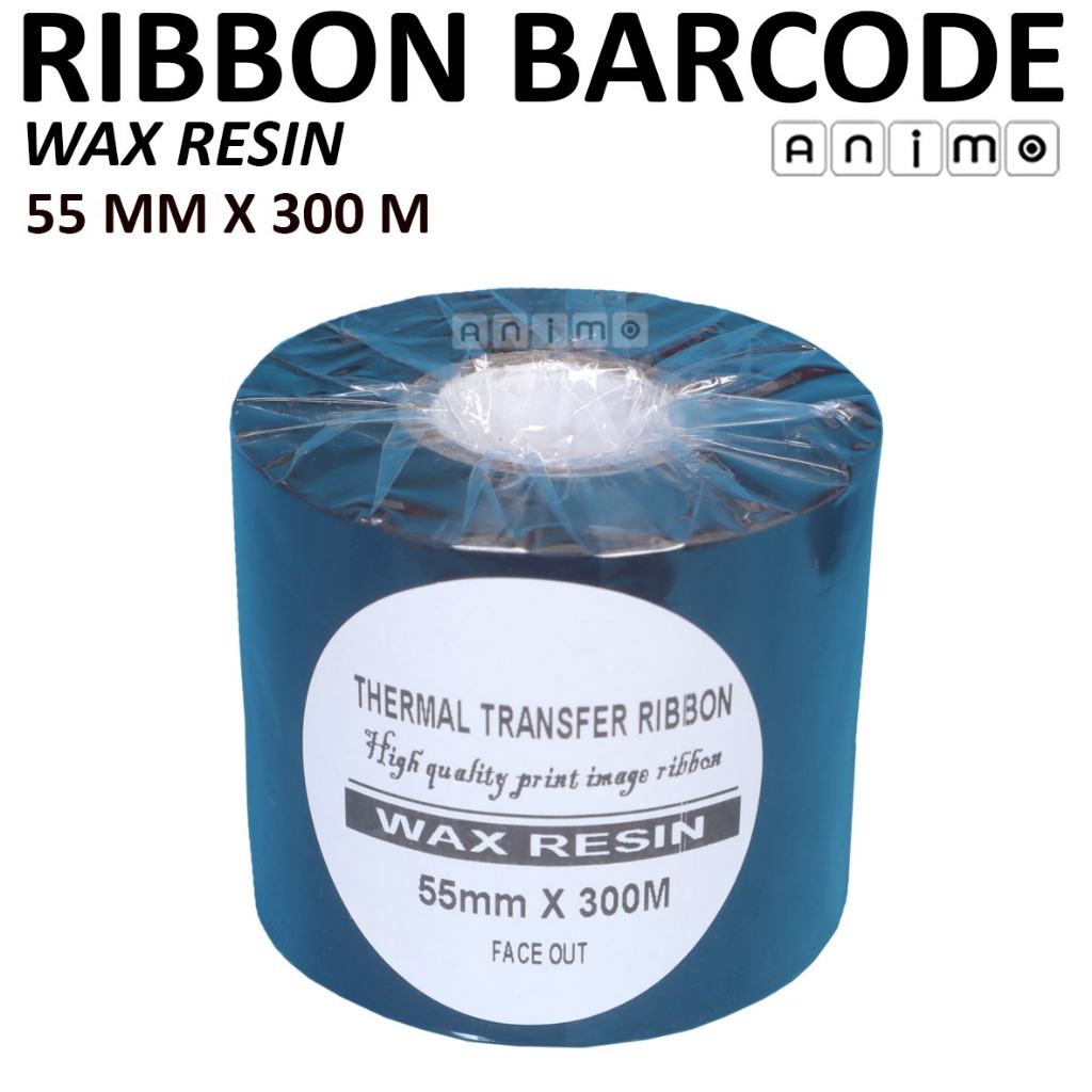 RIBBON Barcode WAX RESIN 55 X 300 METER - Ribbon Wax Resin 55x300 M