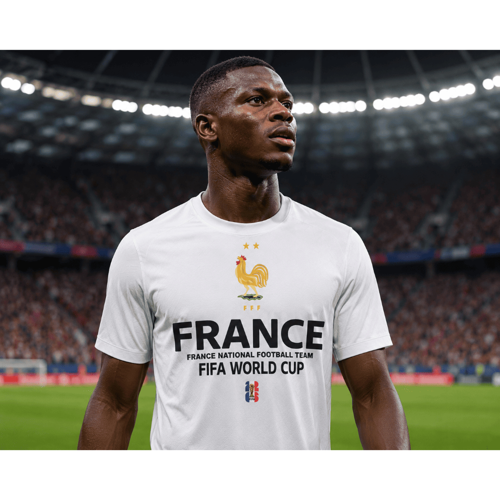 Kaos Lengan Pendek Santai Piala Dunia 2026 Amerika Serikat, Kanada, Meksiko - Timnas Prancis Free To