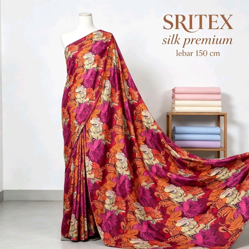kain satin silk premium - kain satin motif - kain satin silk motif - kain satin silk premium