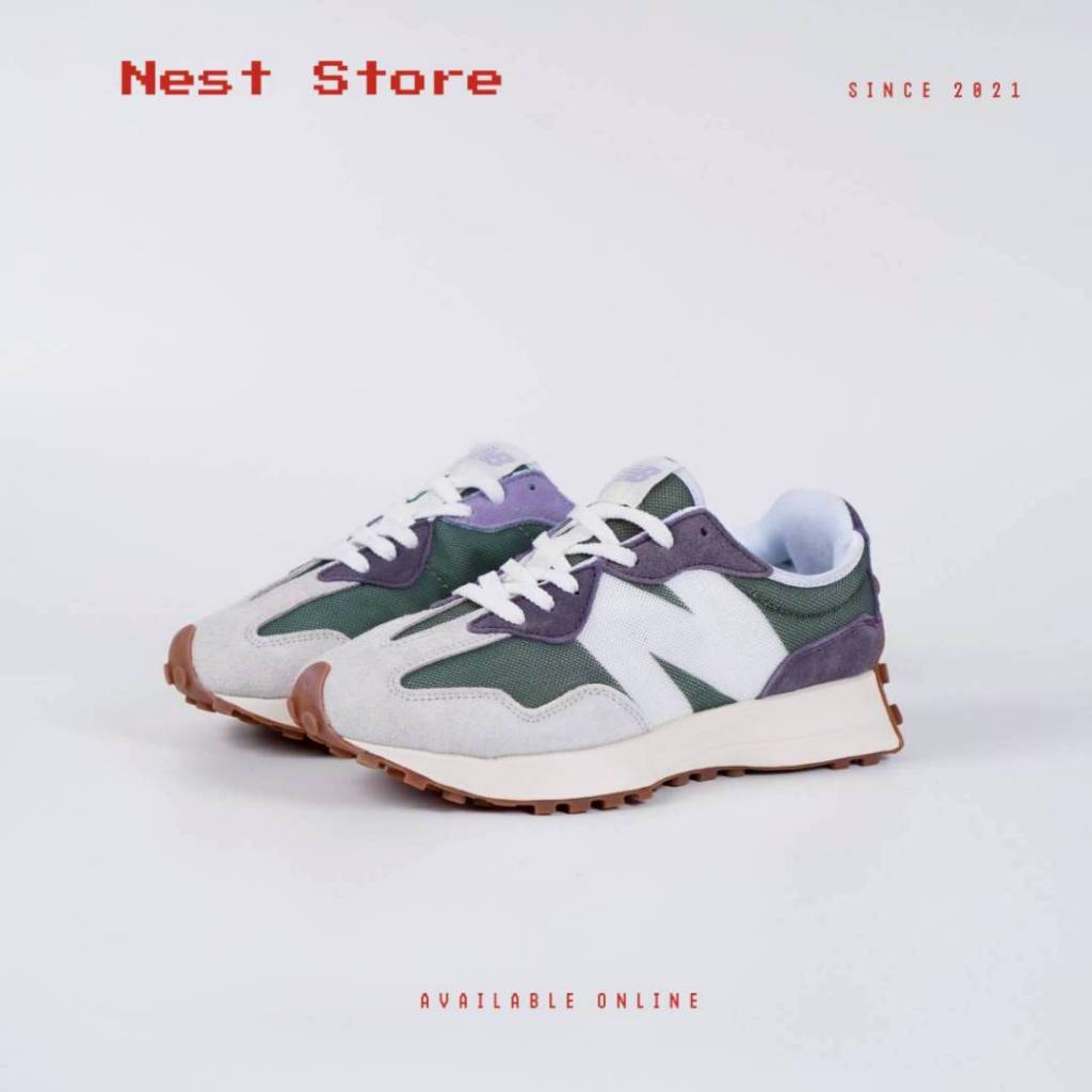 Nest NB 327 Sepatu Sneaker Oak Leaf Green Purple
