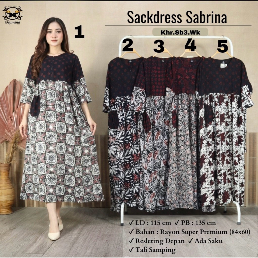 sackdres sabrina motif label Rumina batik ,fashion_Naffiss