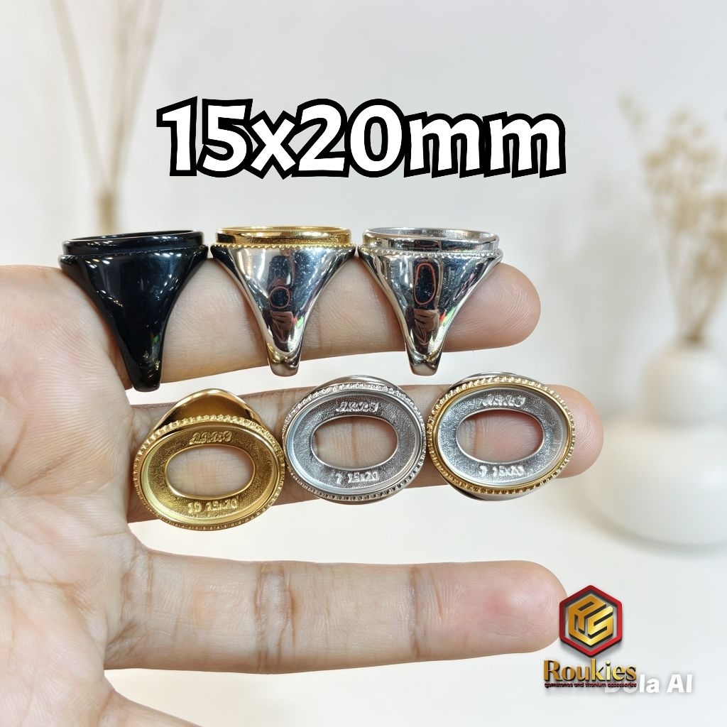 Ikatan cincin titanium tanam 15x20mm -4