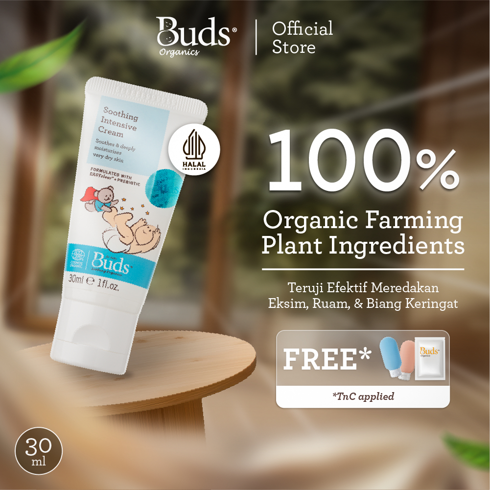Buds Organics Super Soothing Intensive Repair Cream - Lotion atau Krim Perawatan Iritasi Luka Eczema