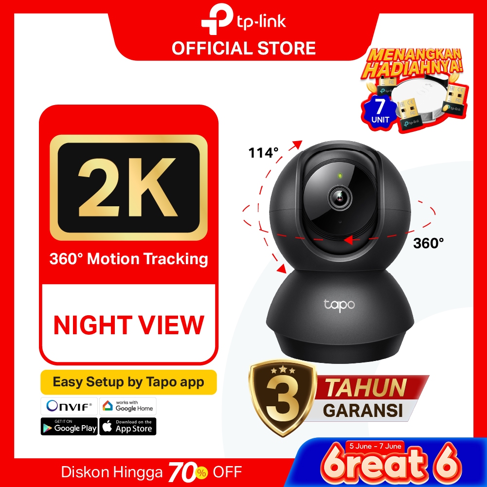 TP-Link | Tapo C211 2K WiFi Camera Smart IP CCTV 360° Security 3MP Night Vision Mini 2-Way Call New