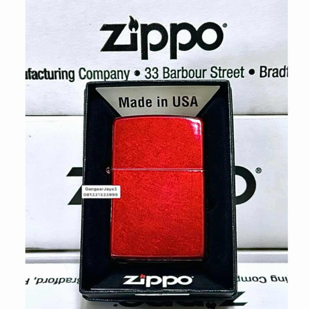korek zippo original USA 21063 Candy Apple Red
