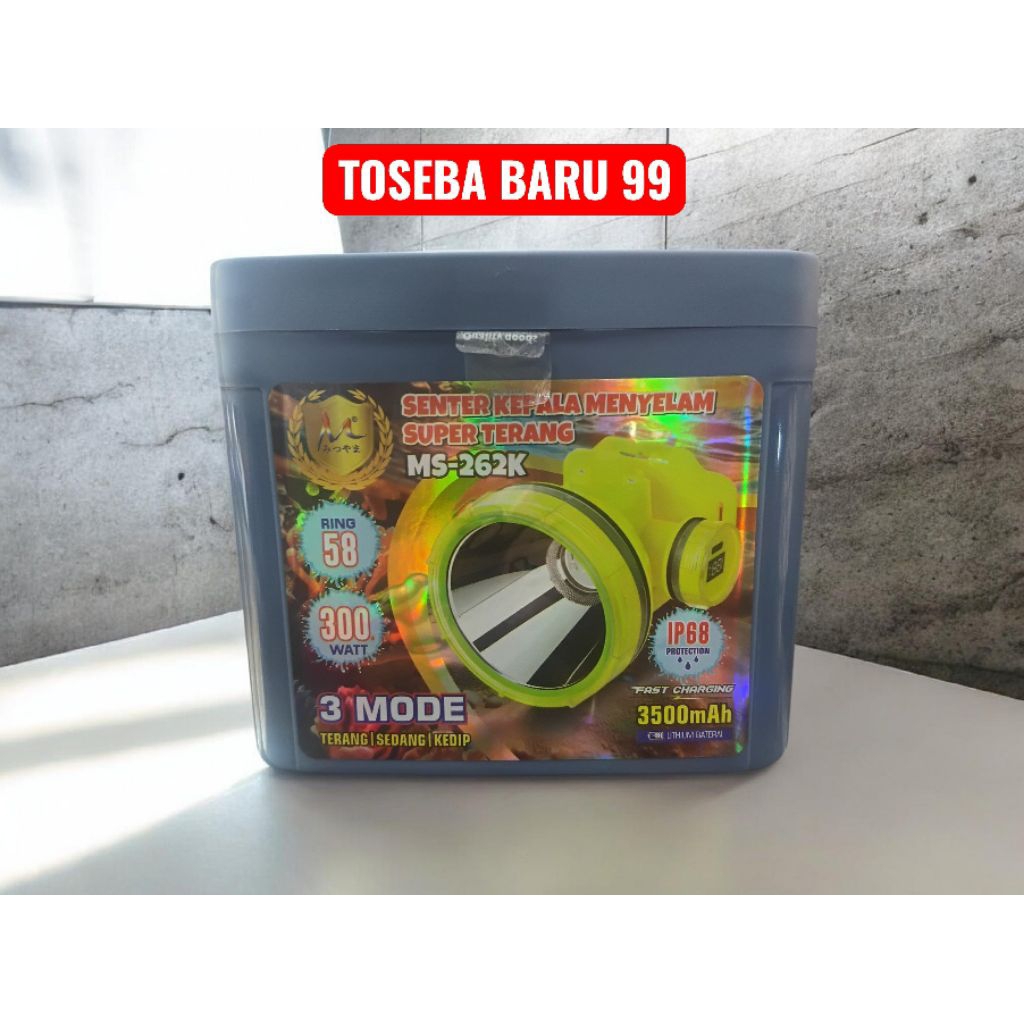 Senter Kepala Selam Mitsuyama New MS-262 P MS-262 K 300 Wat Ring 58 Super Terang