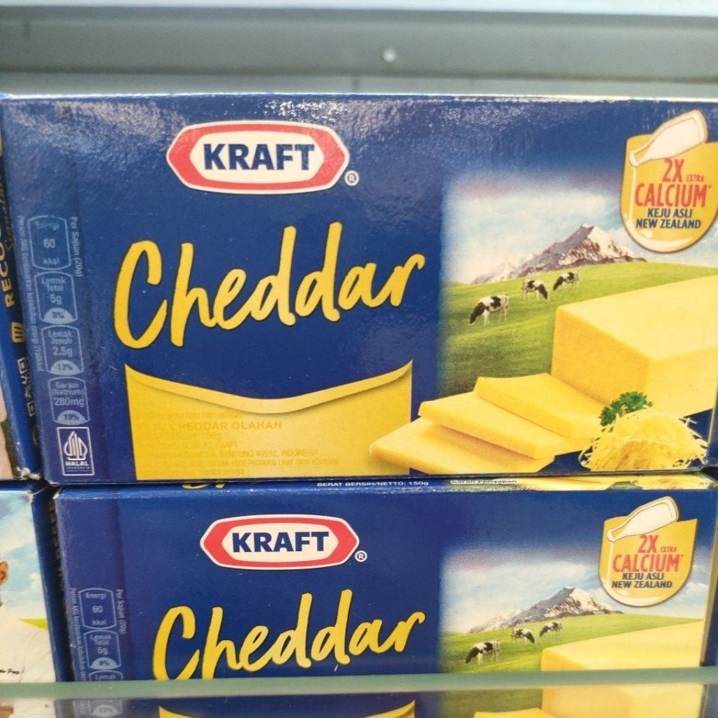 KEJU Kraft Cheddar 150 gr Mudah Dibentuk, Topping Favorit, Aroma Khas