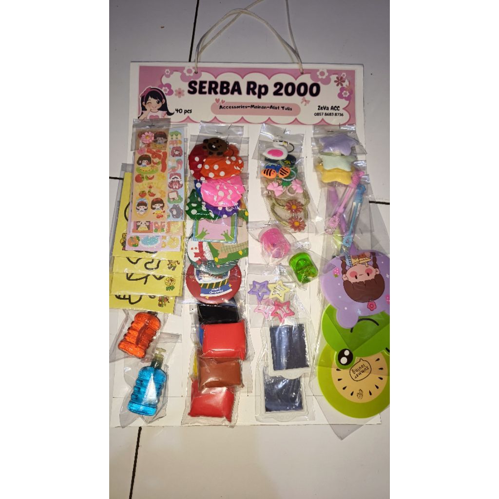 Paket usaha mainan, aksesoris, atk serba 2000