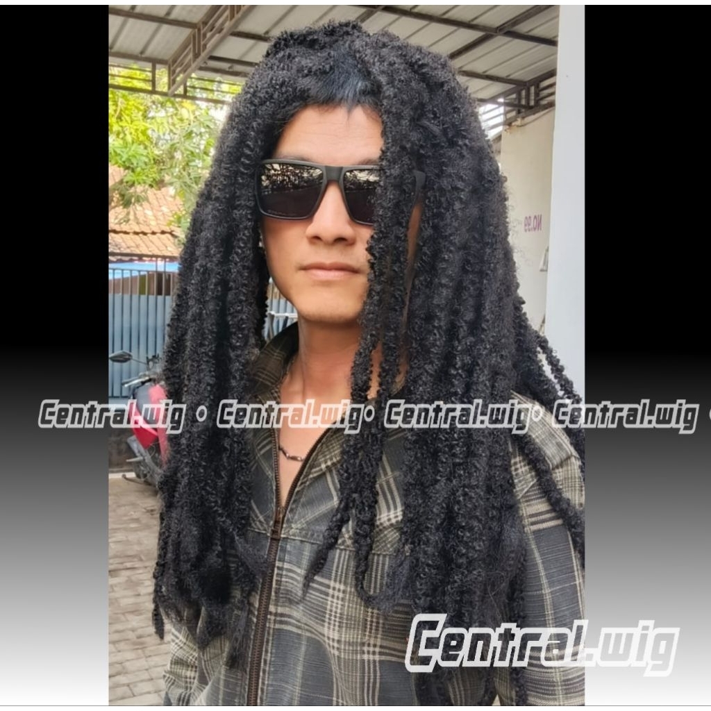 Wig Gimbal Panjang Rambut gimbal Reggae