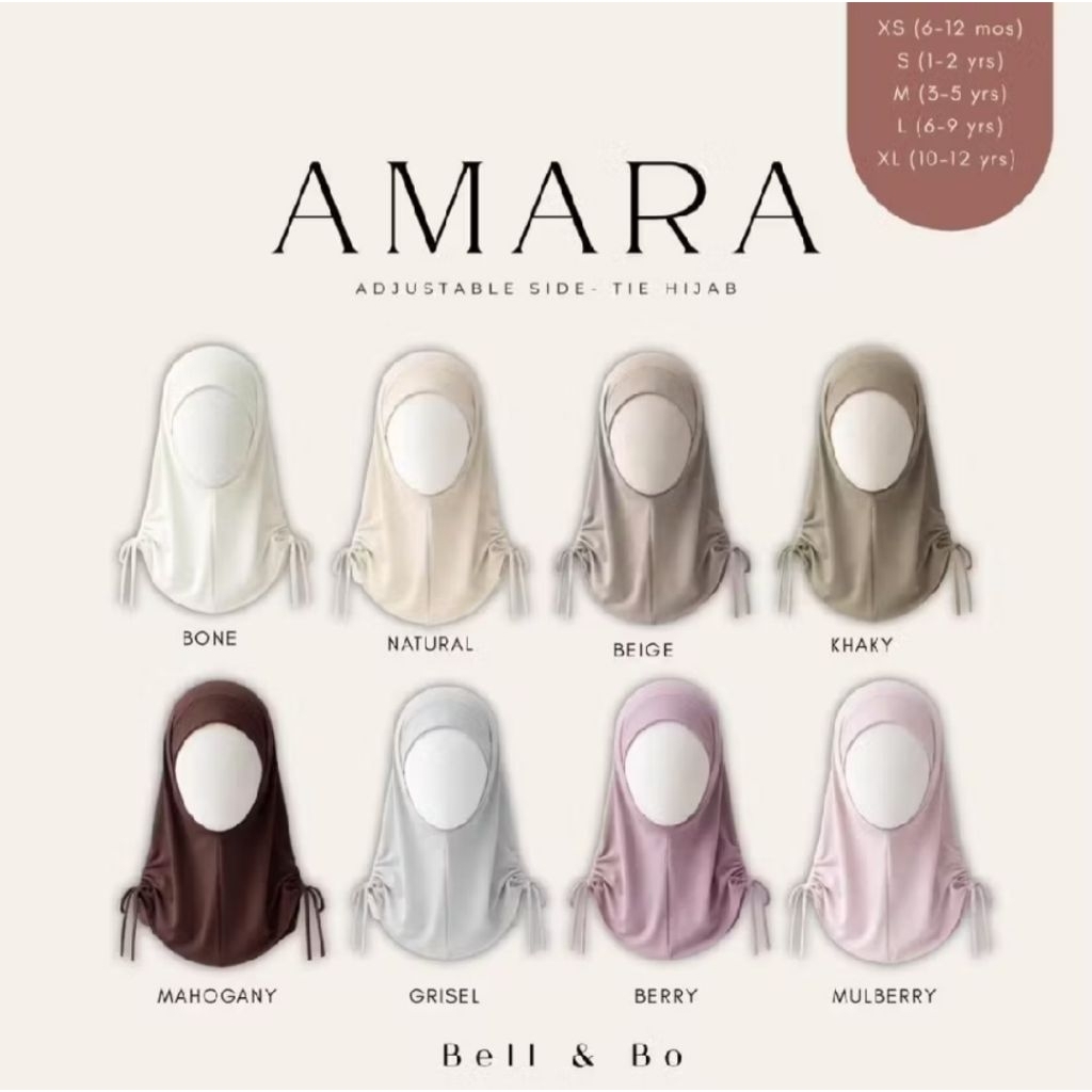 BELL & BO | BELL & BO AMARA | HIJAB ANAK | JILBAB ANAK KECIL