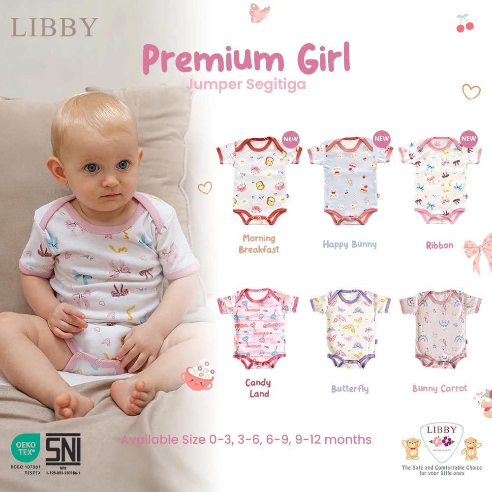 Jumper Bayi Libby Baby | Baju Bayi Libby Baby |Jumper Segitiga Libby Baby | Jumper Pendek Libby | Ju