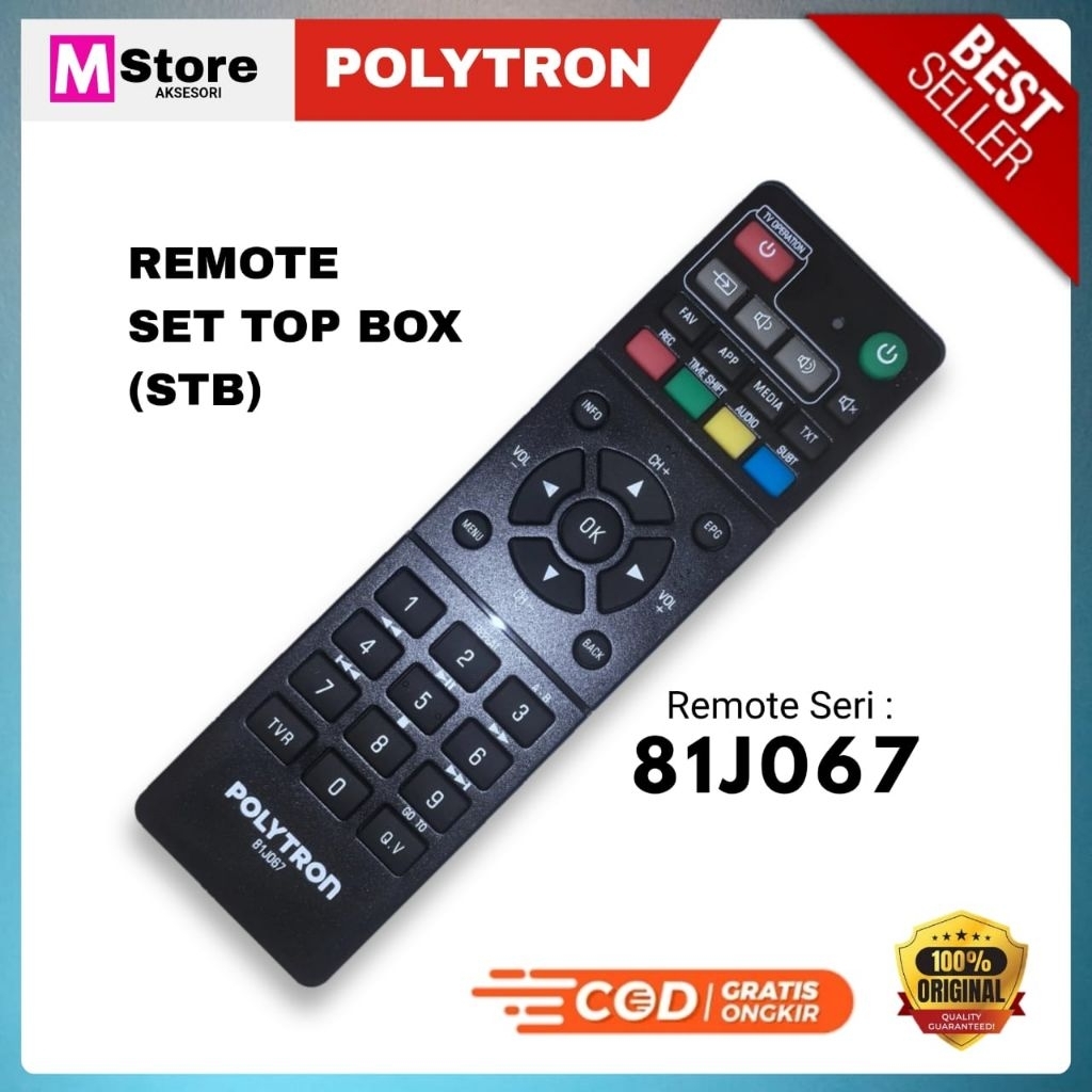 Remot Remote STB Polytron 81J067 (ORIGINAL) PDV 700T2 600T2 610T2 620T2 709T2