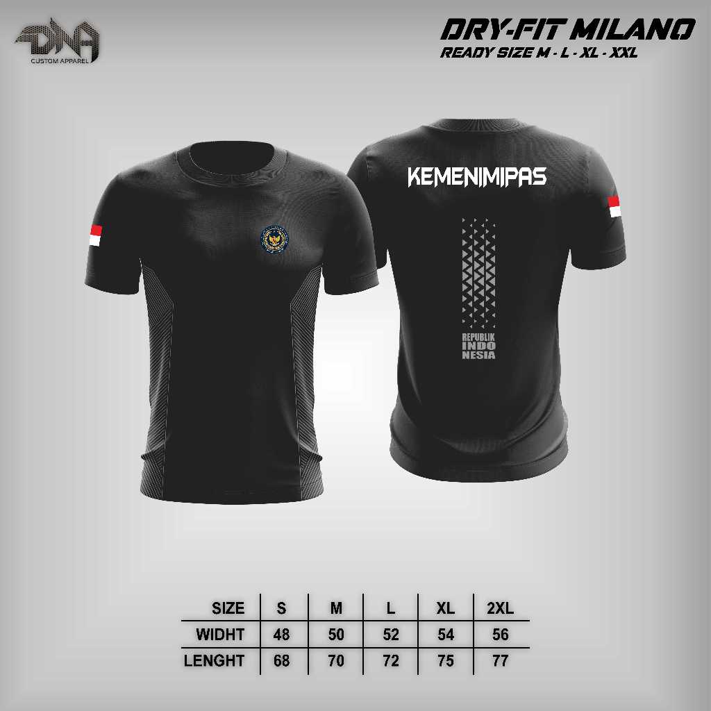 Kaos Jersey DNA_Apparel Drifit Milano KEMENIMIPAS - Kaos Drifit KEMENIMIPAS - Jersey Olahraga