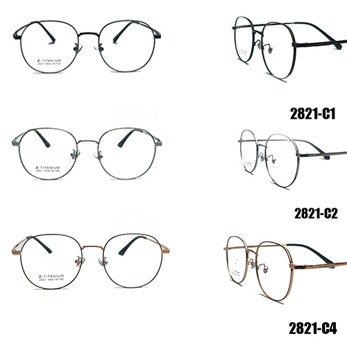 Frame dan Lensa Kacamata Bulat Titanium - Delphi