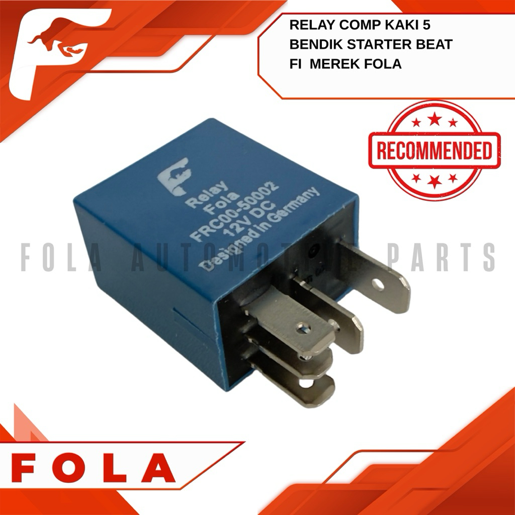 RELAY COMP MEREK FOLA KAKI 5 BENDIK STARTER STATER BEAT FI BEAT POP BEAT ESP SCOOPY FI