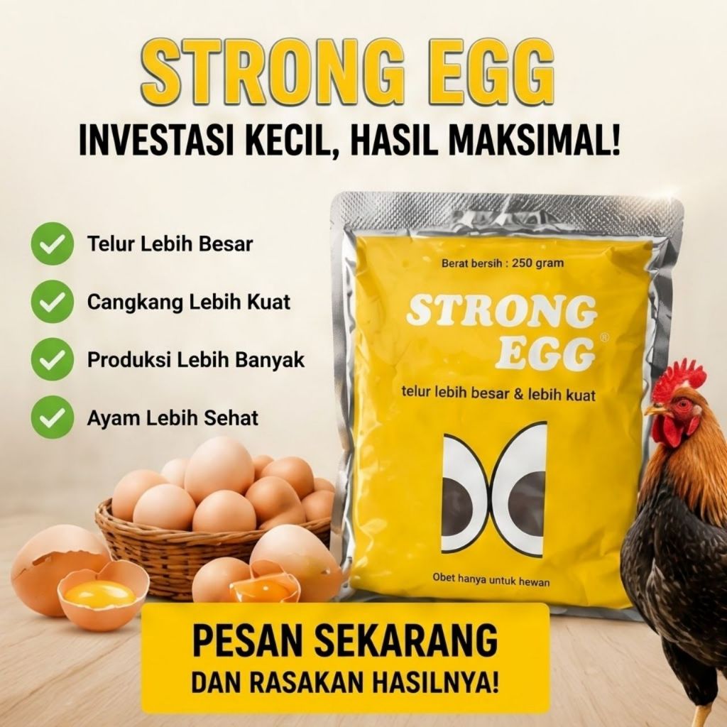 Pettallova Egg Strong Ayam Petelur 250Gr Vitamin B Complex B Complex Vitamin Hewan Kalsium Ayam