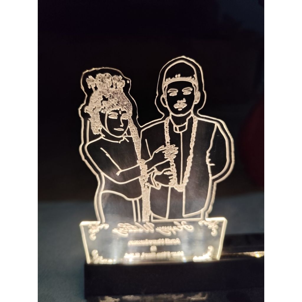 Lampu Akrilik Custom / Customize Gift LED 3D