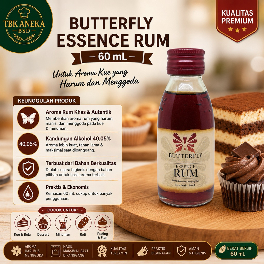 Butterfly RUM essence 60ML (NON HALAL)