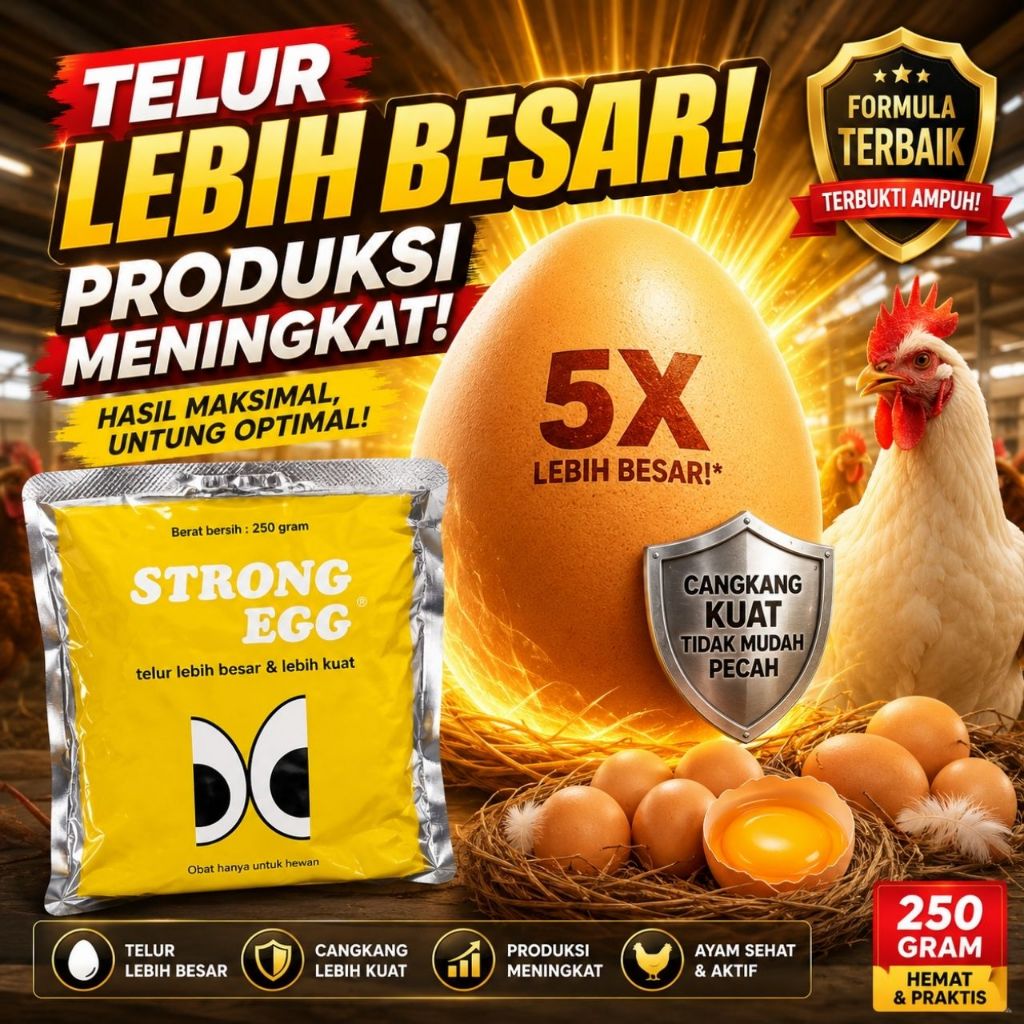 [Untuk peternakan] Egg Strong 250gr B Complex Vitamin Hewan Vitamin Ayam Petelur Kalsium Ayam Petelu