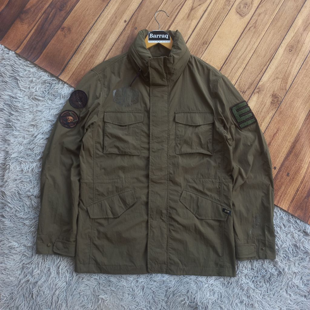 EXR Heritage Patched Rookie Nylon Jacket Field Fatigue Millitary Army Parka Jaket M65 Khaki Green Hi