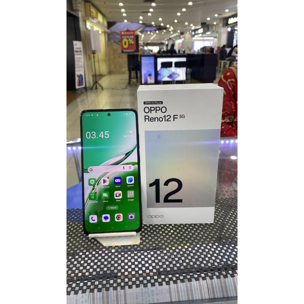 OPPO RENO 12F 12 F 5G 12/256GB SECOND SEKEN BEKAS RAM 12 INTERNAL 256