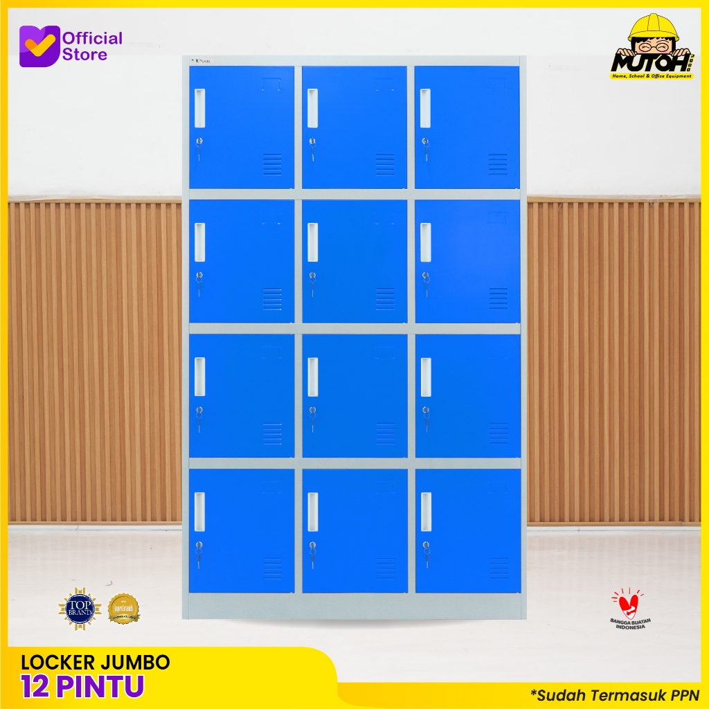 Loker besi 12 pintu | lemari locker besi 12 pintu Besar Masuk Helm MUTOH2000
