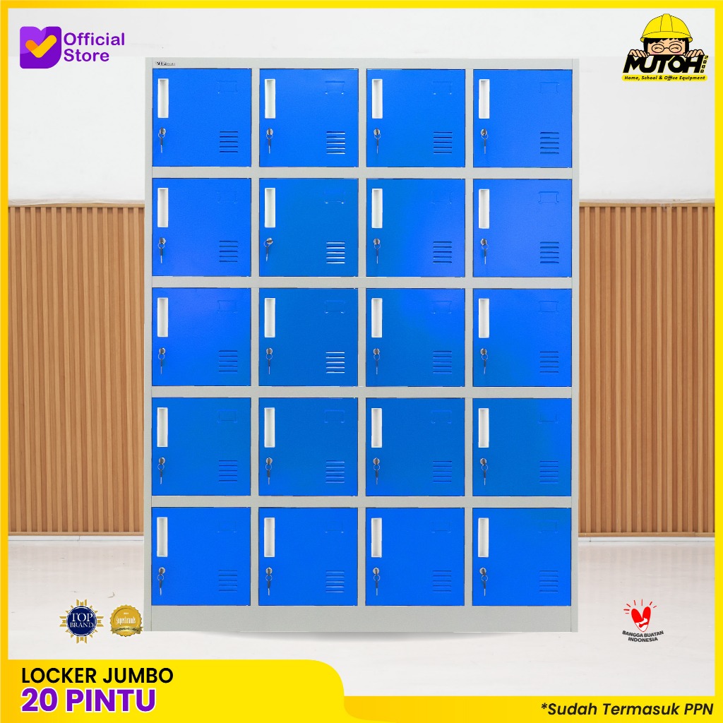 Loker besi 20 pintu | lemari locker besi 20 pintu Besar Masuk Helm MUTOH2000
