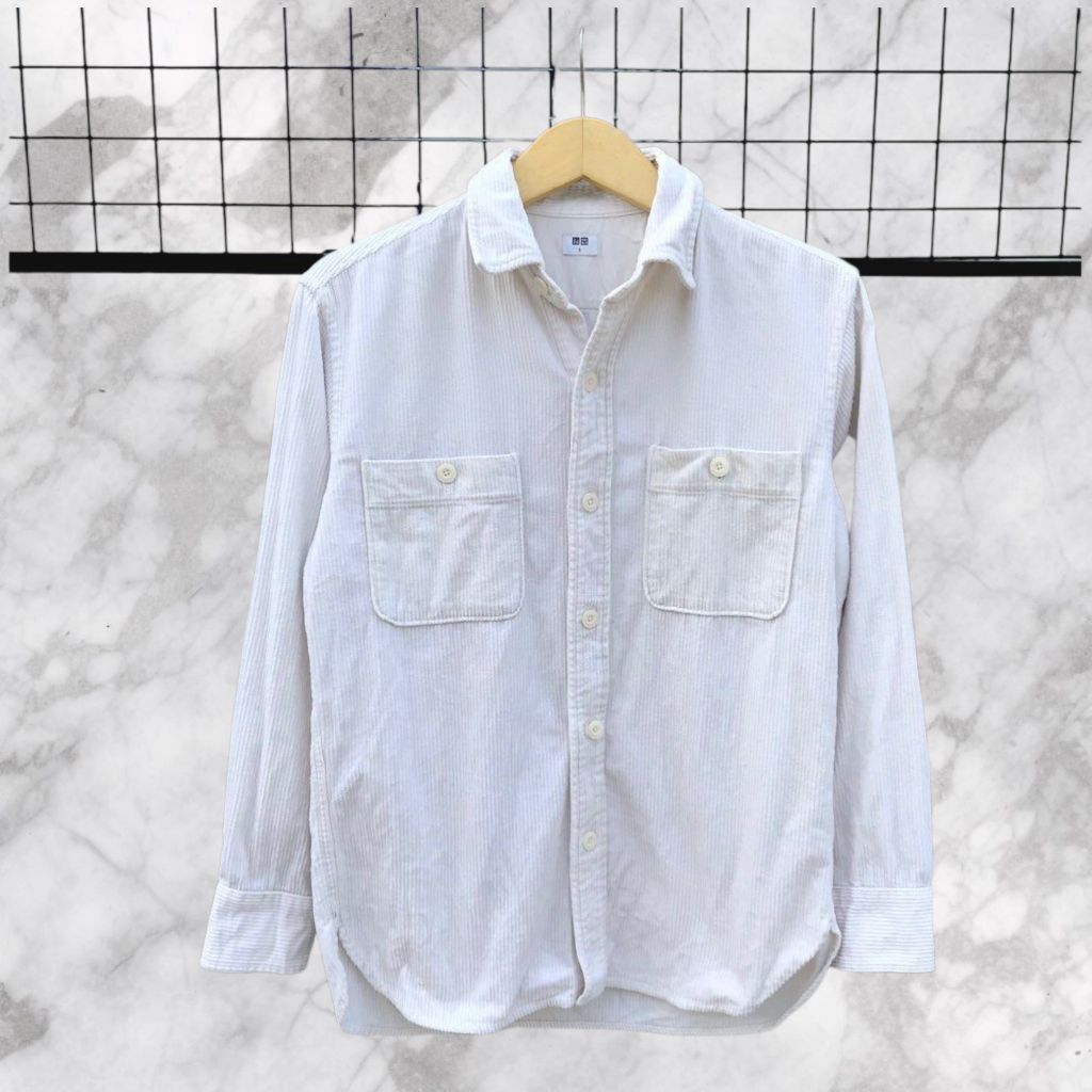 Kemeja Outer Workshirt Jacket Corduroy Uniqlo Size m Second/PL