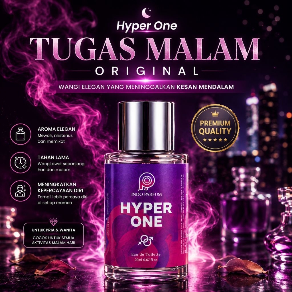 Hyper One Spray Tugas Parfum Malam Eau De Toilitte Original100% | AROMA MEEAH ELEGAN MISTERIUS YANG 