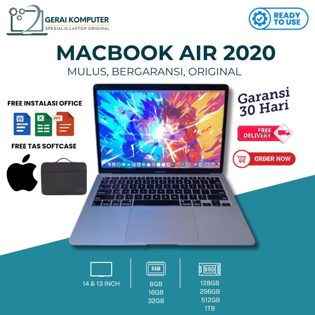 [PROMO] Macbook Pro / Air 2020 2019 2017 2015 Retina 13Inch Quad Core / Intel Core i7 i5 i3 GARANSI 