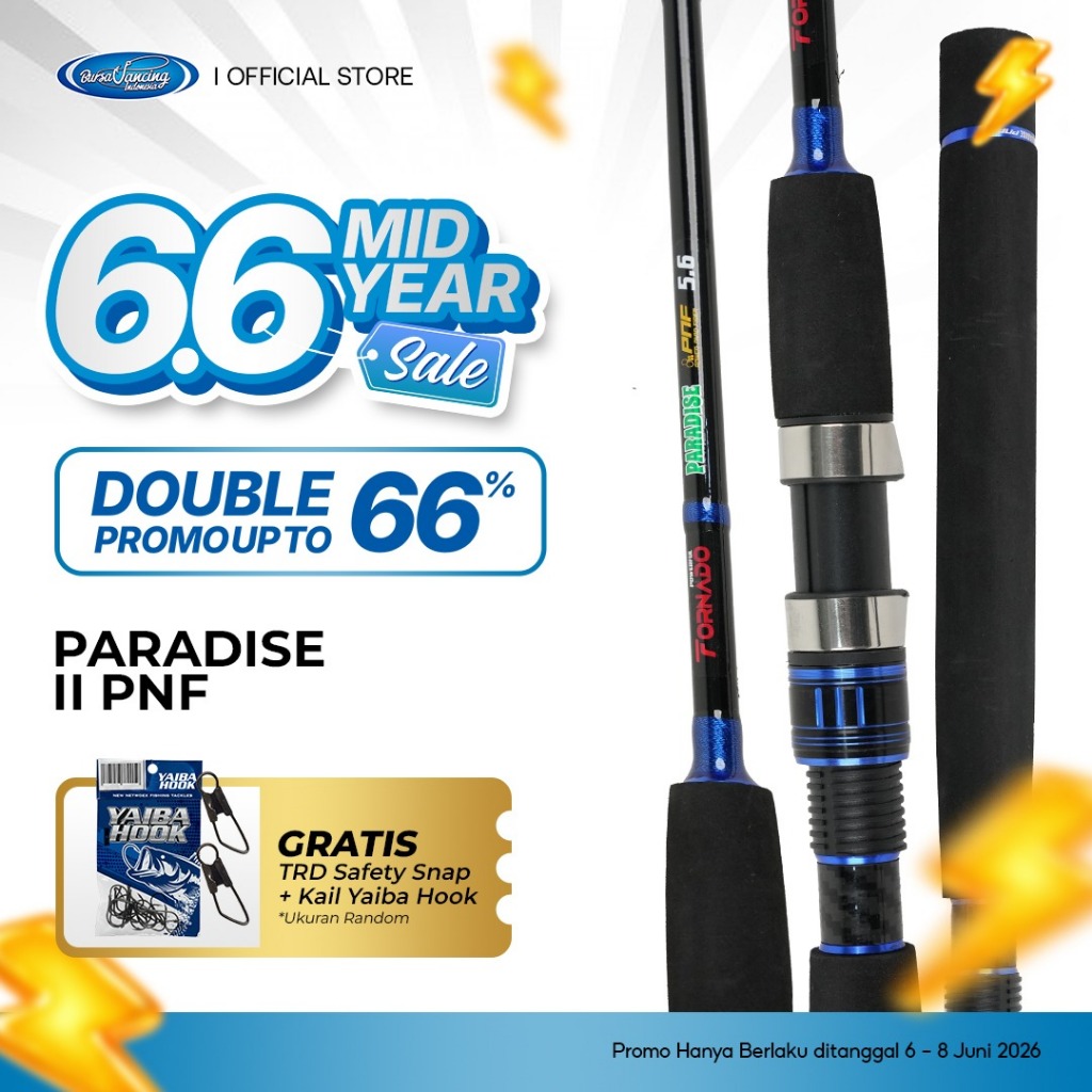 Paradise - Joran Pancing Paradise II  PNF Power Nano Fiber Joran Pancing fiber Kuat Presisi Full EVA