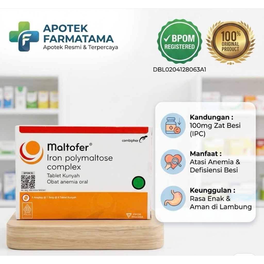 Maltofer Tablet Kunyah untuk Mencegah Kekurangan Zat Besi