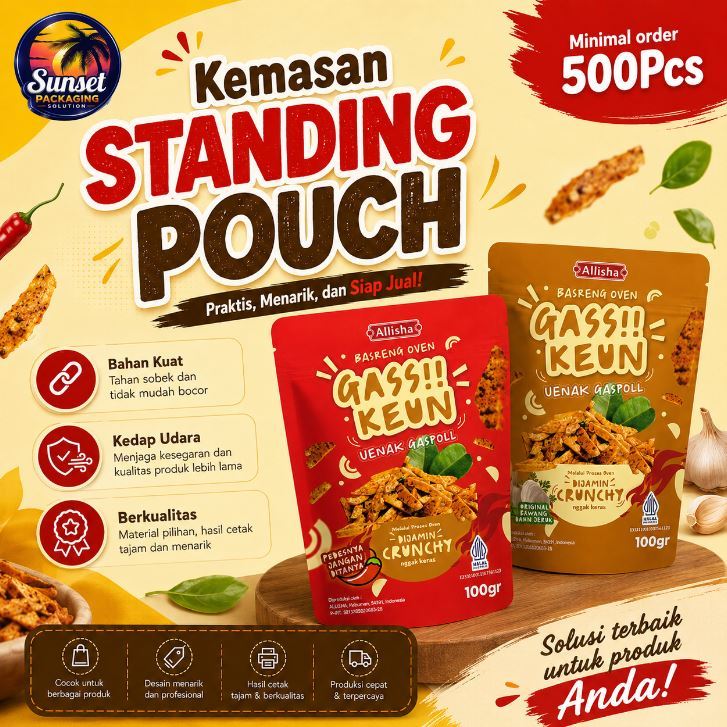 Sunset Packaging Solution - Kemasan Standing Pouch Custom  Ziplock/Non Ziplock