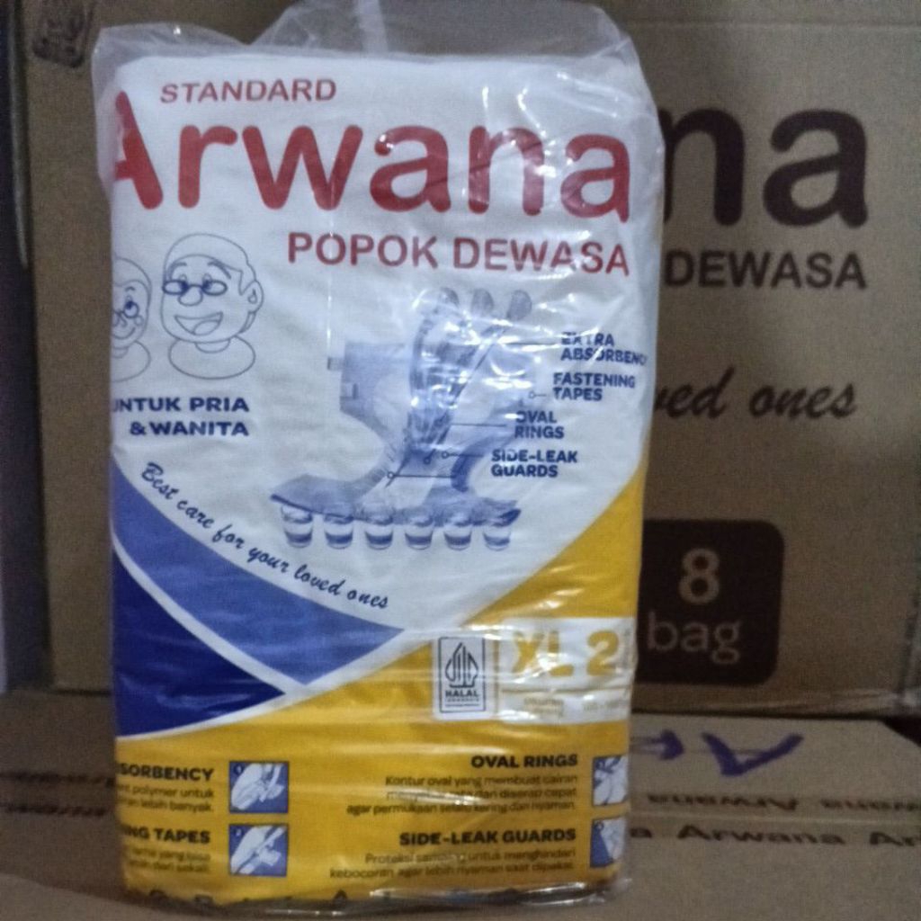 popok dewasa Arwana (perekat) ukuran xl