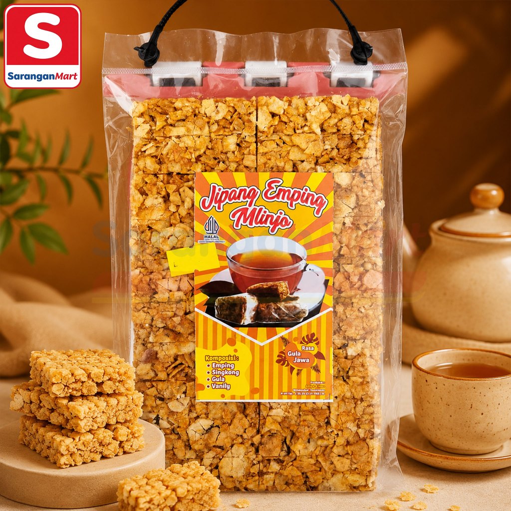 Cat Lover Shop Camilan Jipang Emping Mlinjo Gula Jawa Camilan Tradisional Manis Gurih Renyah