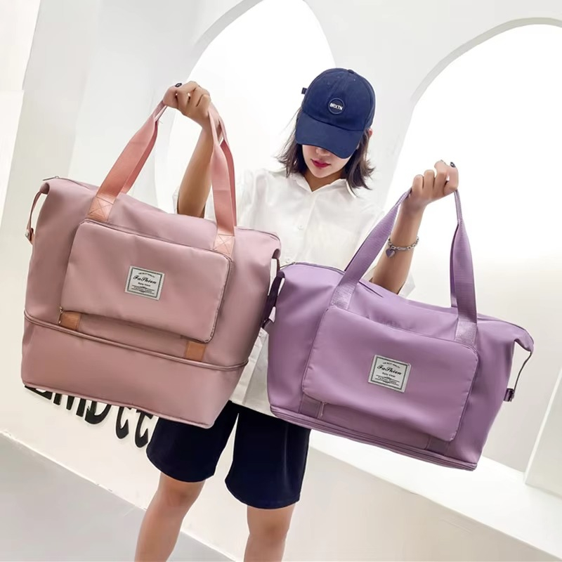Tas Travel Lipat Duffle Duffel Bag Jumbo Traveling Travel Cadangan Expansion Oleh2 Mudik Anti Air Waterproof Tas pakaian Olahraga Gym Bag Tas Jinjing Kapasitas Besar Jumbo Big Tote Jinjing Liburan jalan2 Bahu Expandable Koper Kabin Mudik Wanita Pria