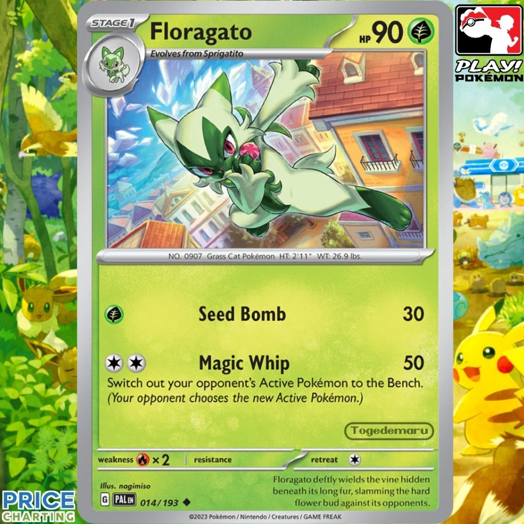Kartu Pokemon TCG Inggris Floragato 014/193 PAL en