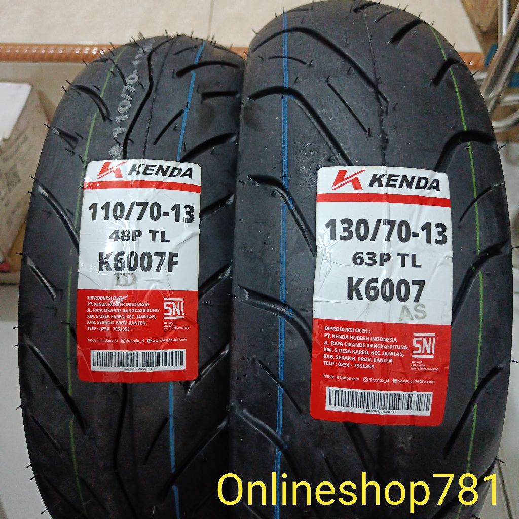BAN LUAR TUBELESS 110/70-13 & 130/70-13 KENDA K6007