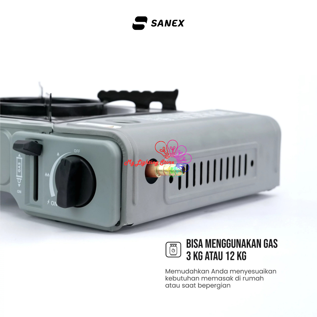 Konektor Sambungan Kuningan Nepel Kompor Portabel Portable Stove Ke Selang Tabung Gas LPG 3 Kg / 12 