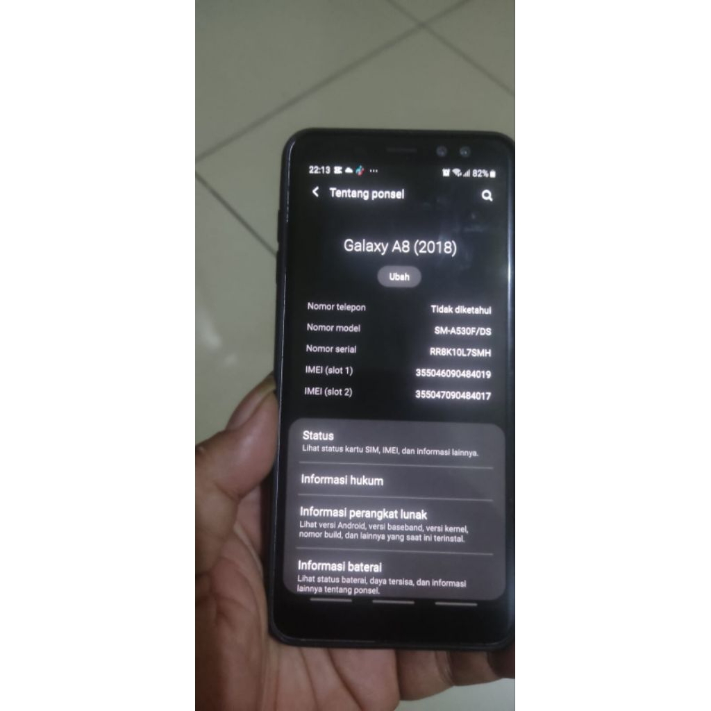 samsung a8 2018 4/32 second normal