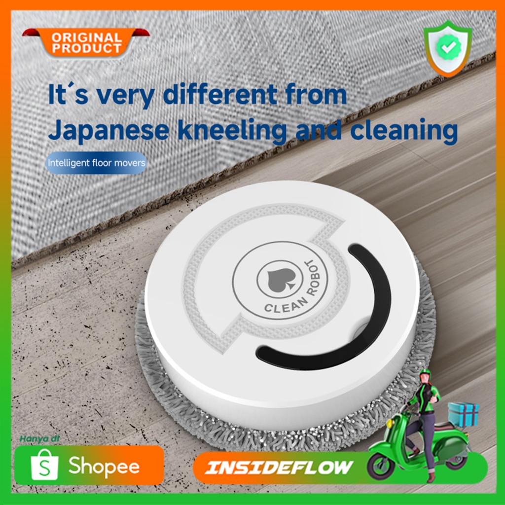 Robot Pembersih Lantai Pel Sapu Microfiber Otomatis Elektrik Cleaning