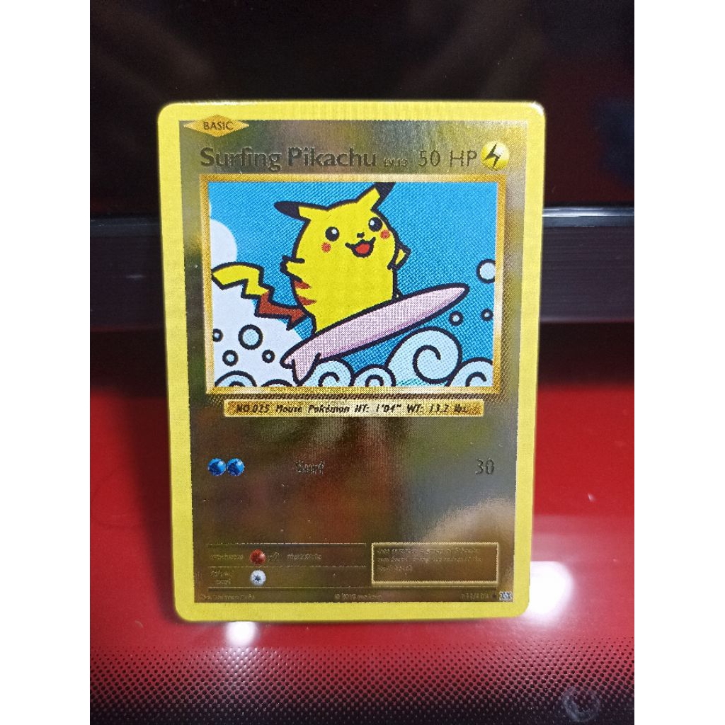 Kartu Pokemon Surfing Pikachu vintage reverse foil
