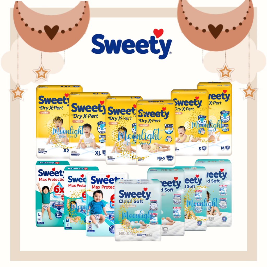 Popok Bayi SWEETY Bronze Comfort & Pants | Silver Soft Cloud Pants | Happy Nappy
