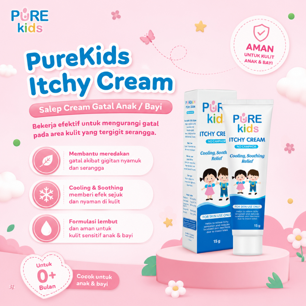Pure Kids Itchy Salep Cream Gatal Anak / Bayi 15gr - PureKids Baby