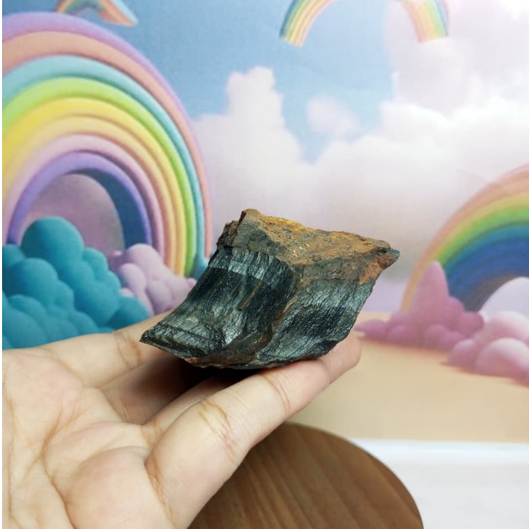 Natural  Blue Tiger Eye Rough (1) Asli Batu Alam