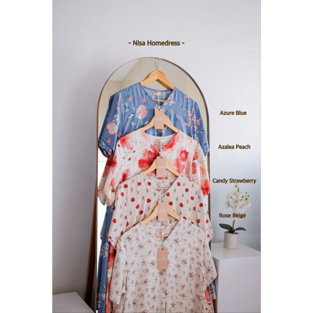 Nisa Homedress by Nilam - Midi Dress - Daster Midi Busui Friendly Rayon Premium